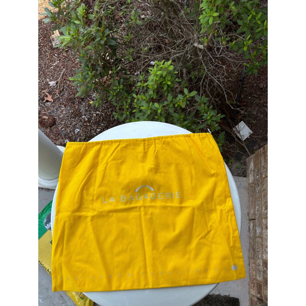 La Bagagerie Paris Yellow Drawstring Dust Bag Large‎ Handbag Storage Pouch 18x22